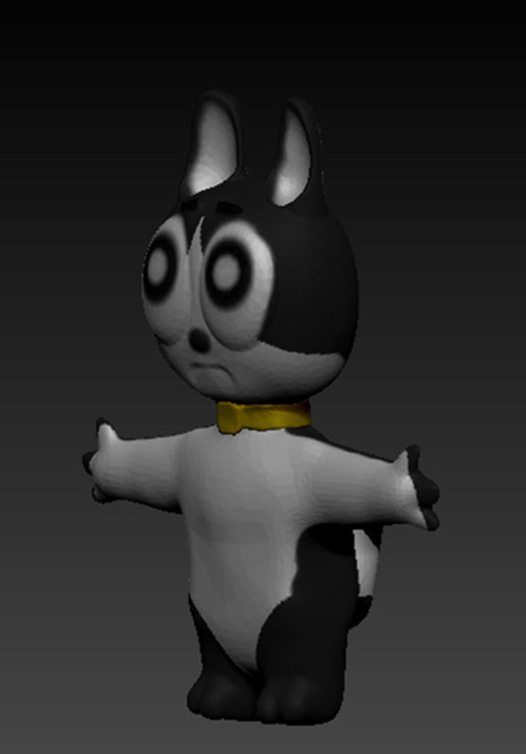 balck cat 3D model_1