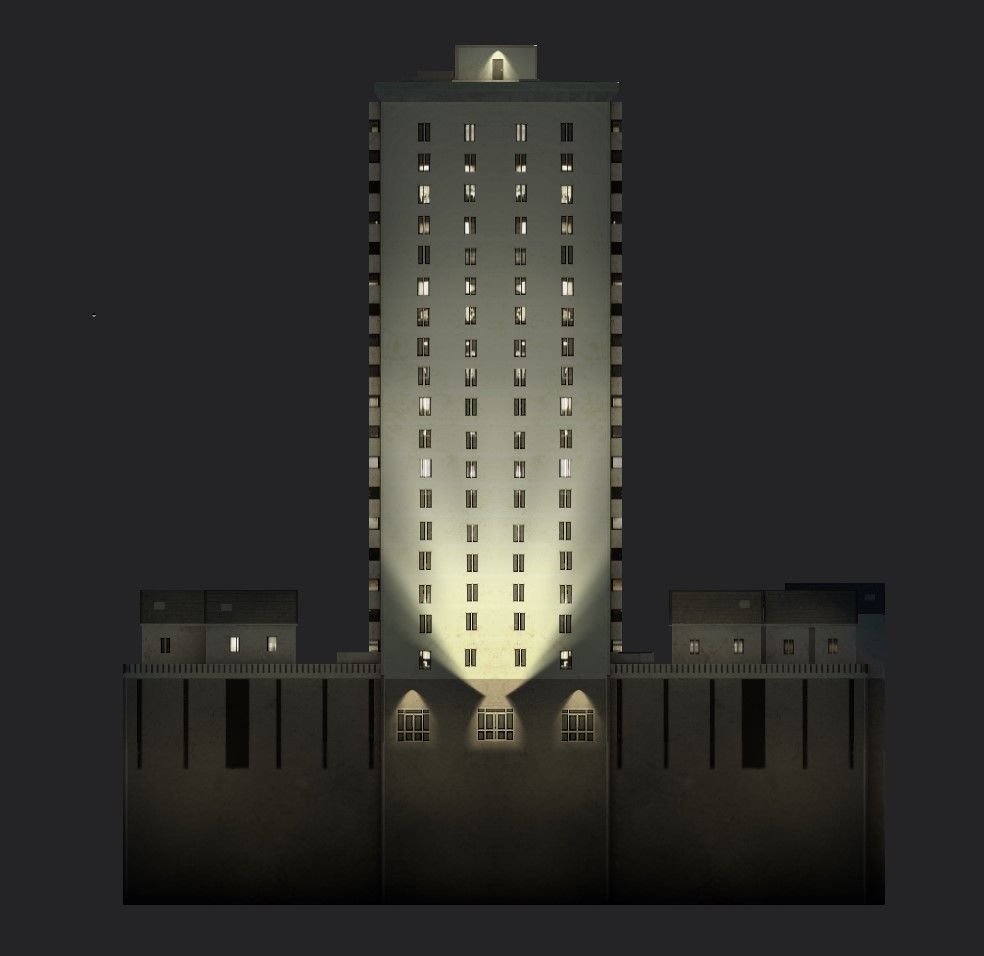 Davis Court Low-poly 3D model_18