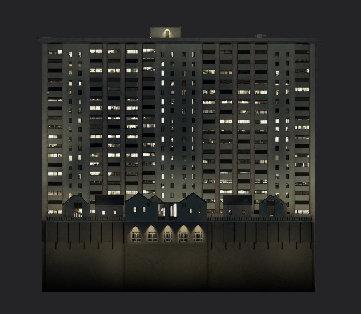 Davis Court Low-poly 3D model_19