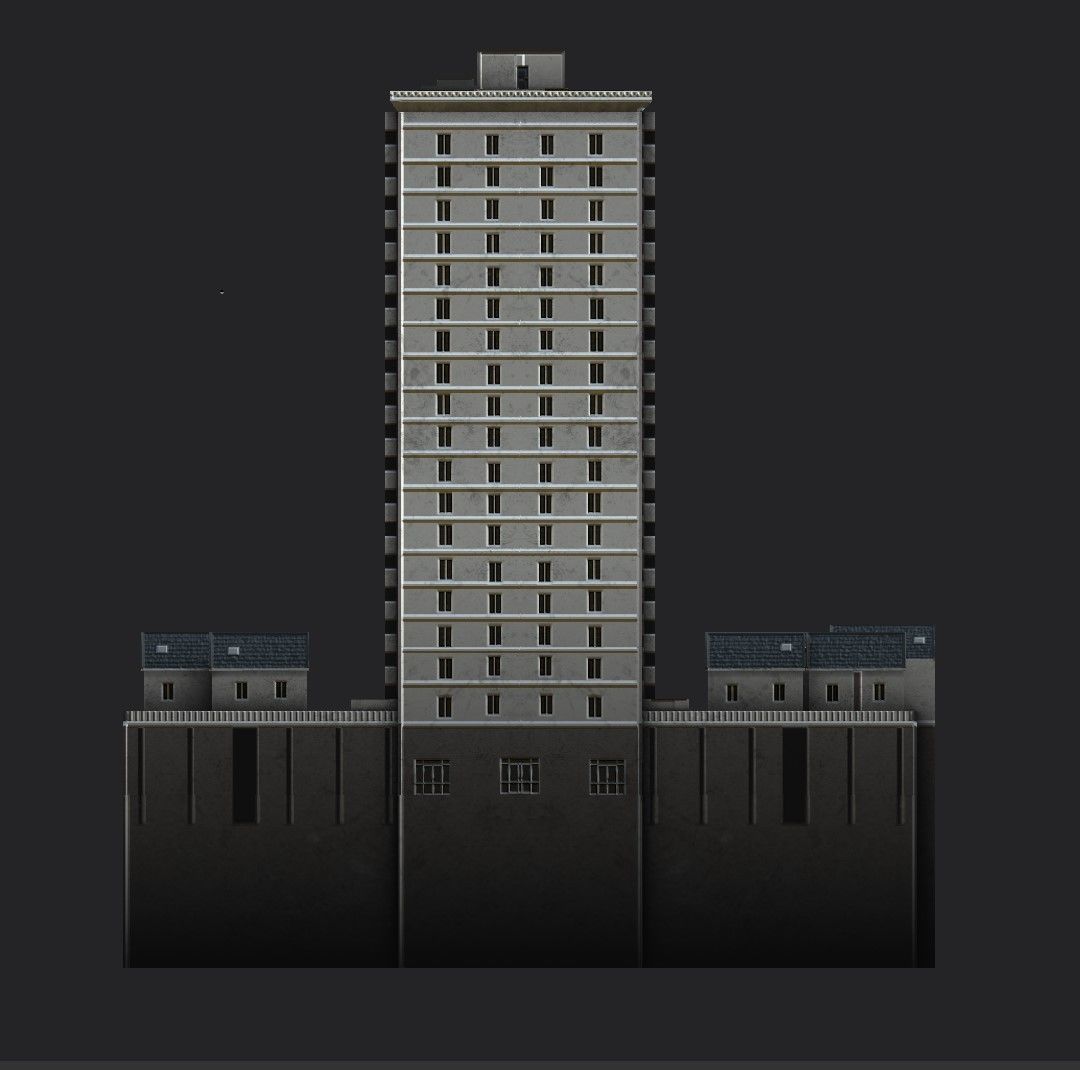 Davis Court Low-poly 3D model_12