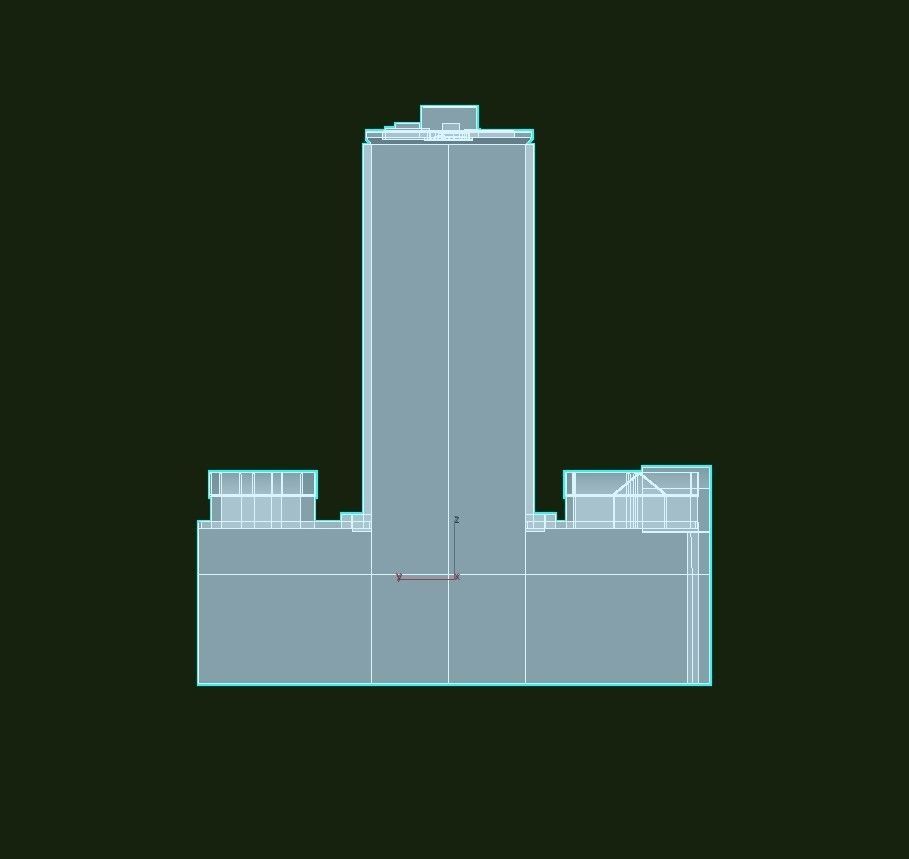 Davis Court Low-poly 3D model_29