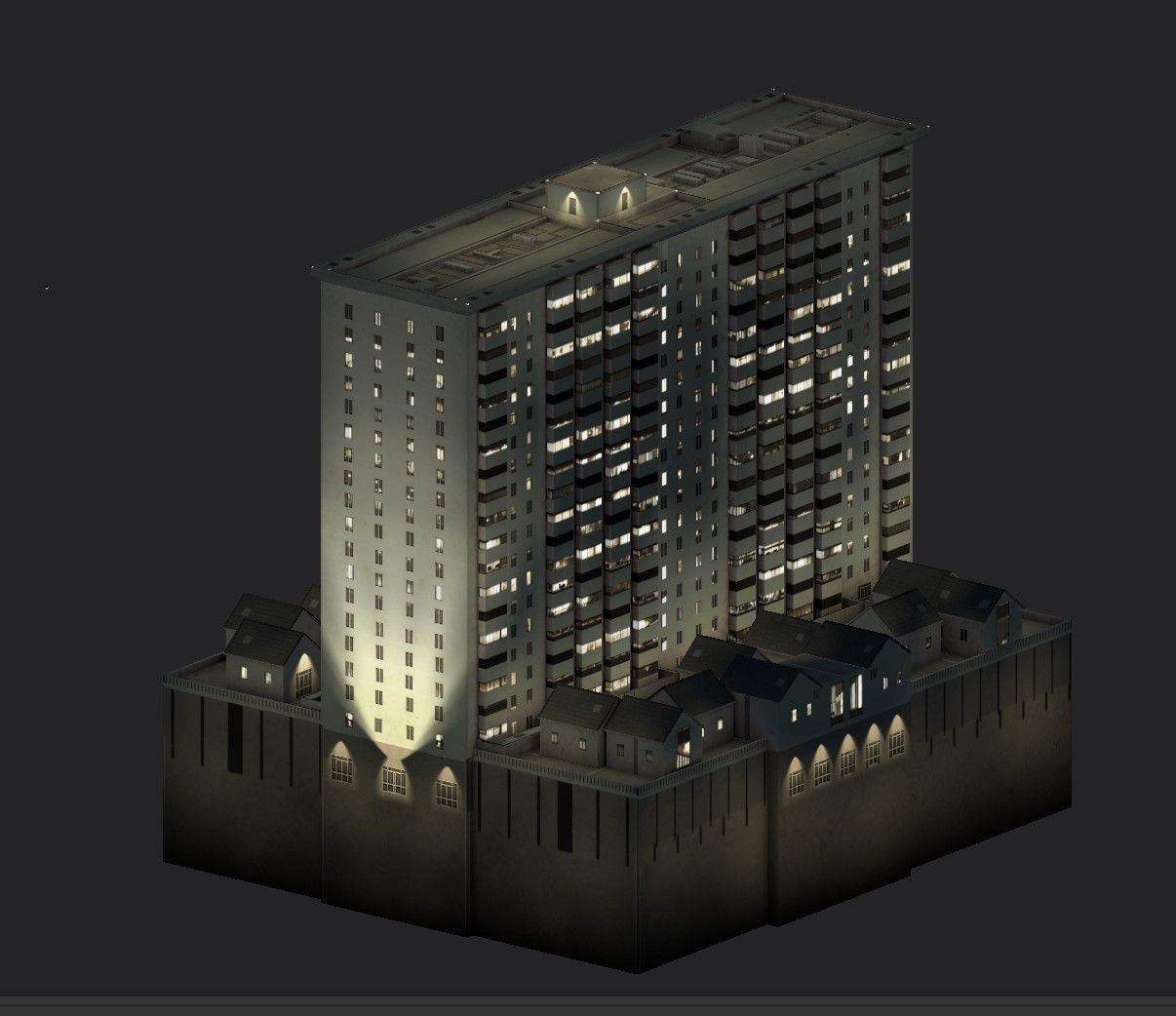 Davis Court Low-poly 3D model_23