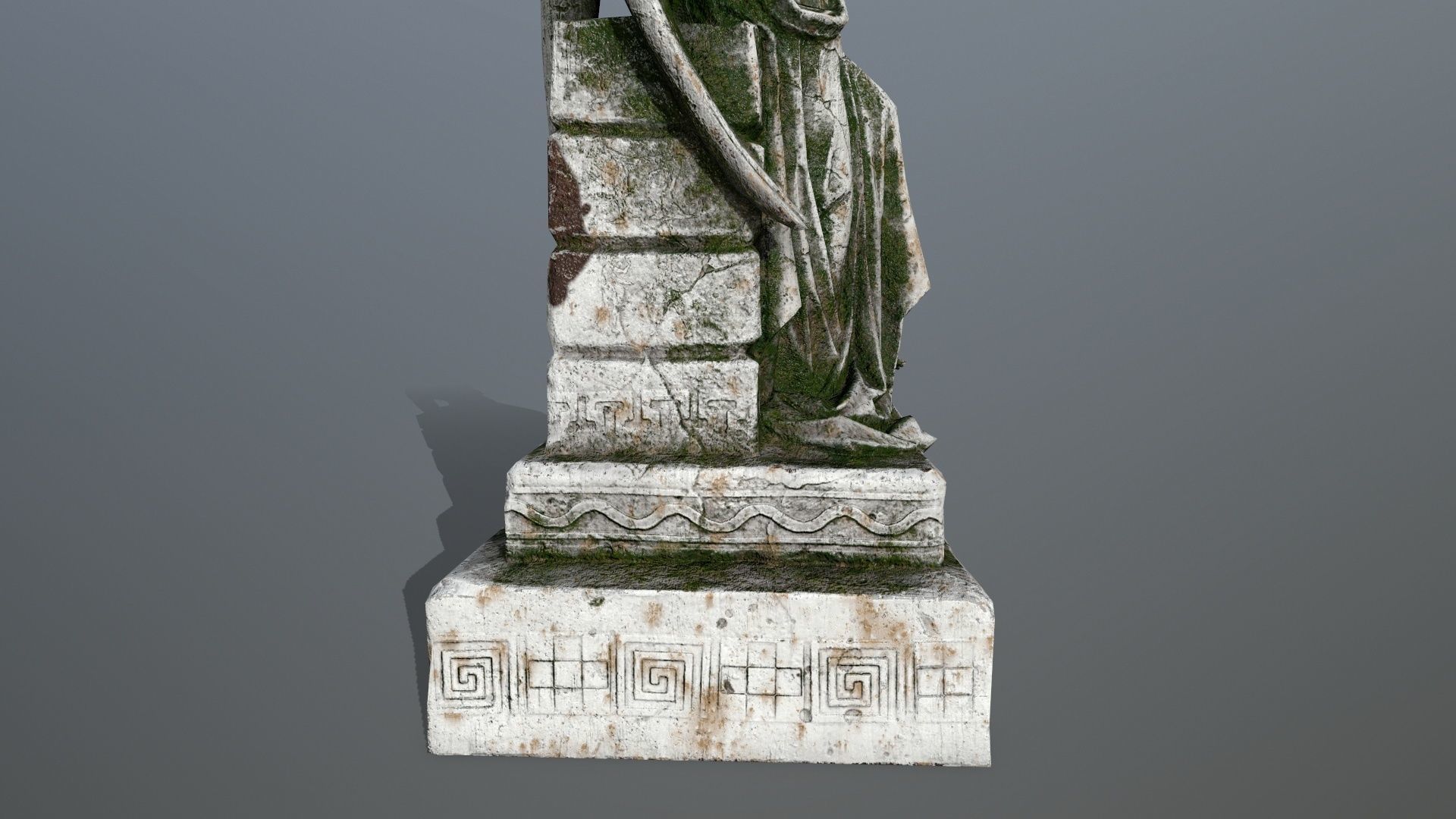 statue 2 of angel Low-poly 3D model_12