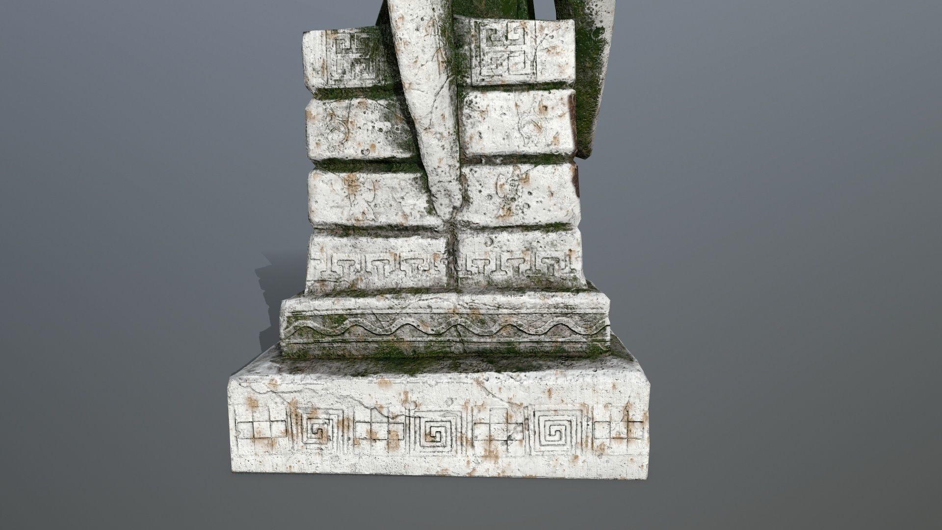 statue 2 of angel Low-poly 3D model_11