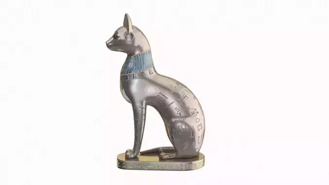 Bastet egyptian cat statue