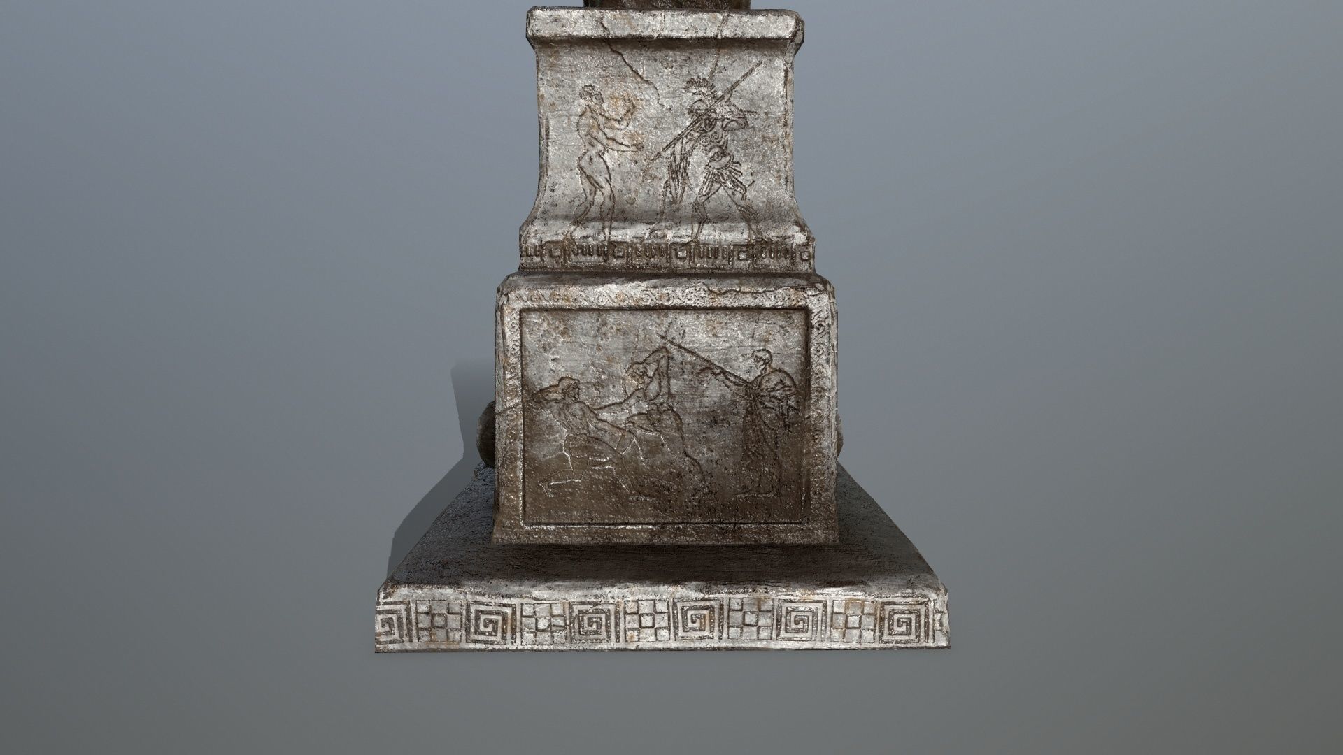 statue 3 of angel Low-poly 3D model_9