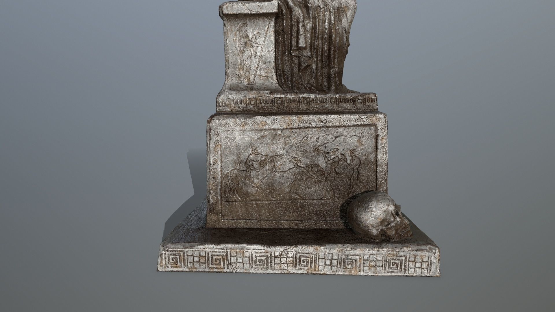 statue 3 of angel Low-poly 3D model_11