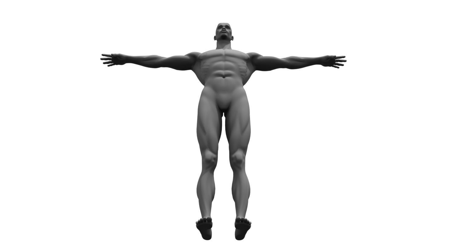 African American man 3d model 3D model_6