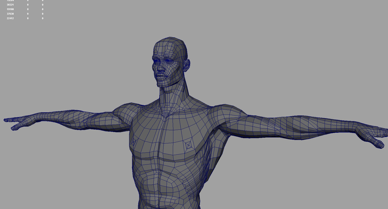 African American man 3d model 3D model_3