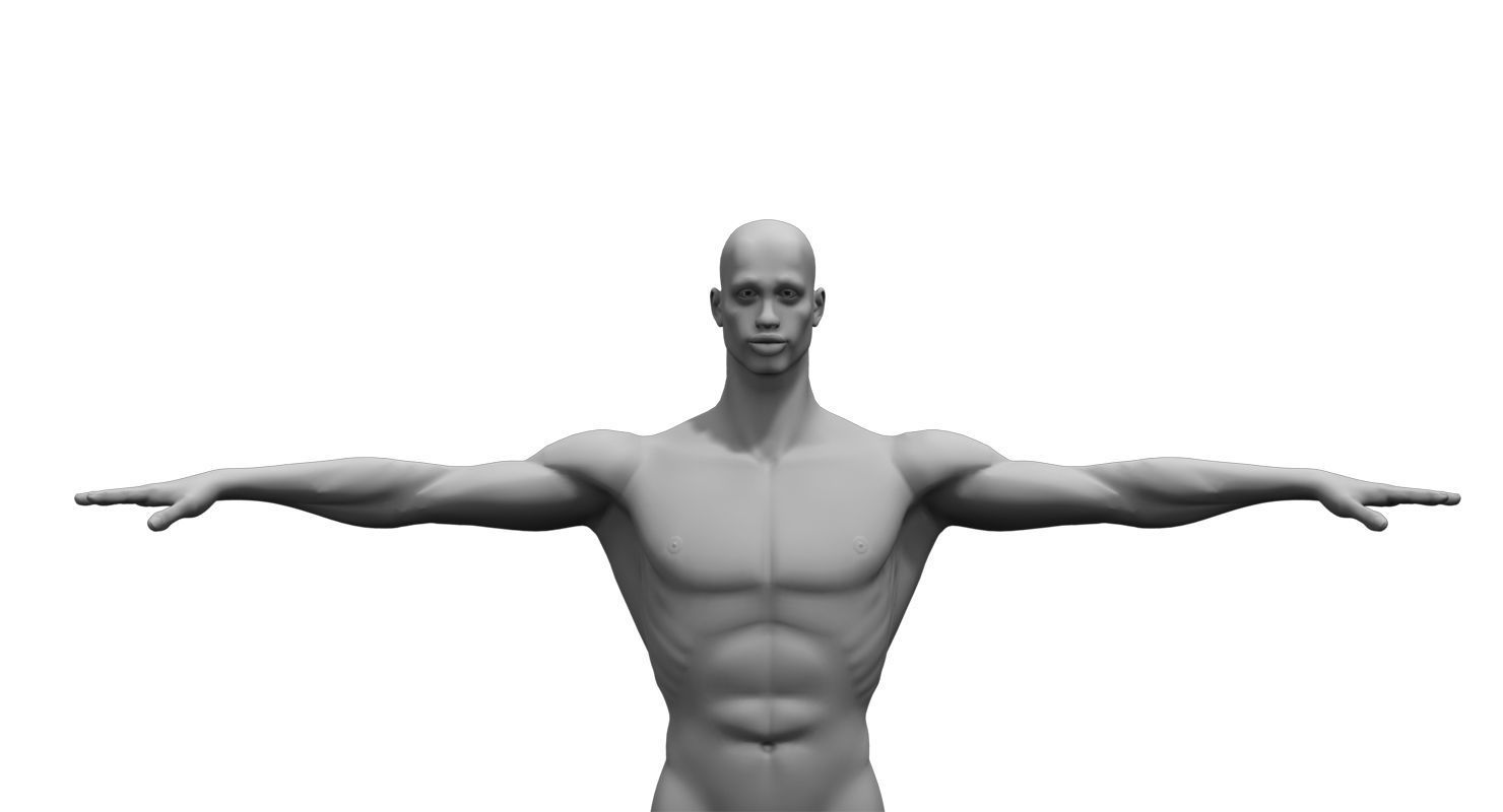 African American man 3d model 3D model_4