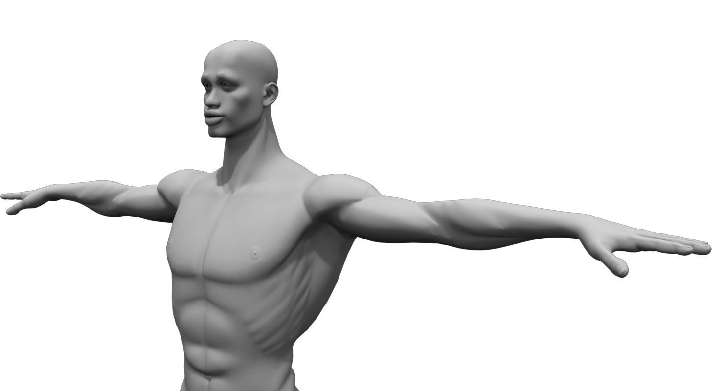 African American man 3d model 3D model_5