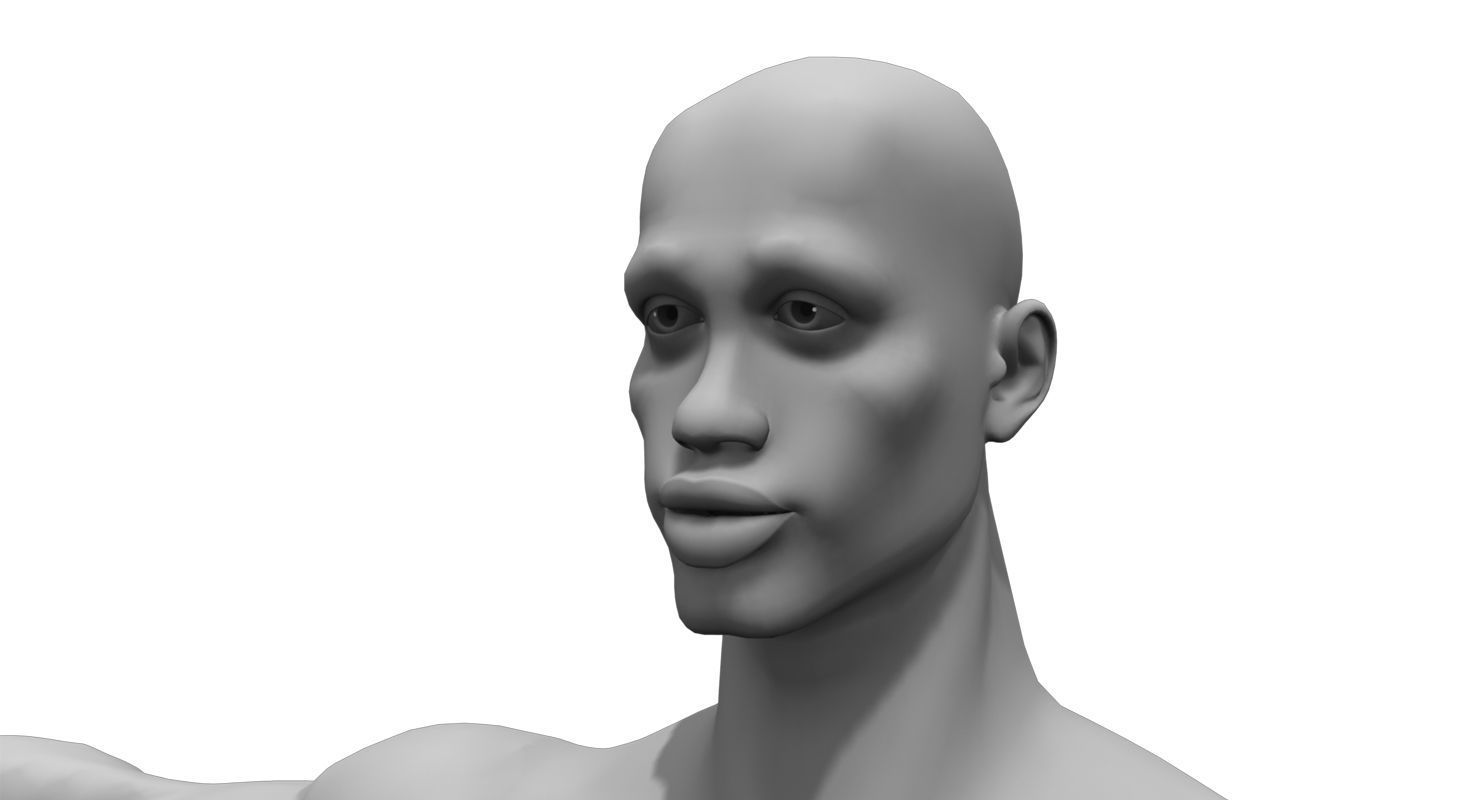 African American man 3d model 3D model_8