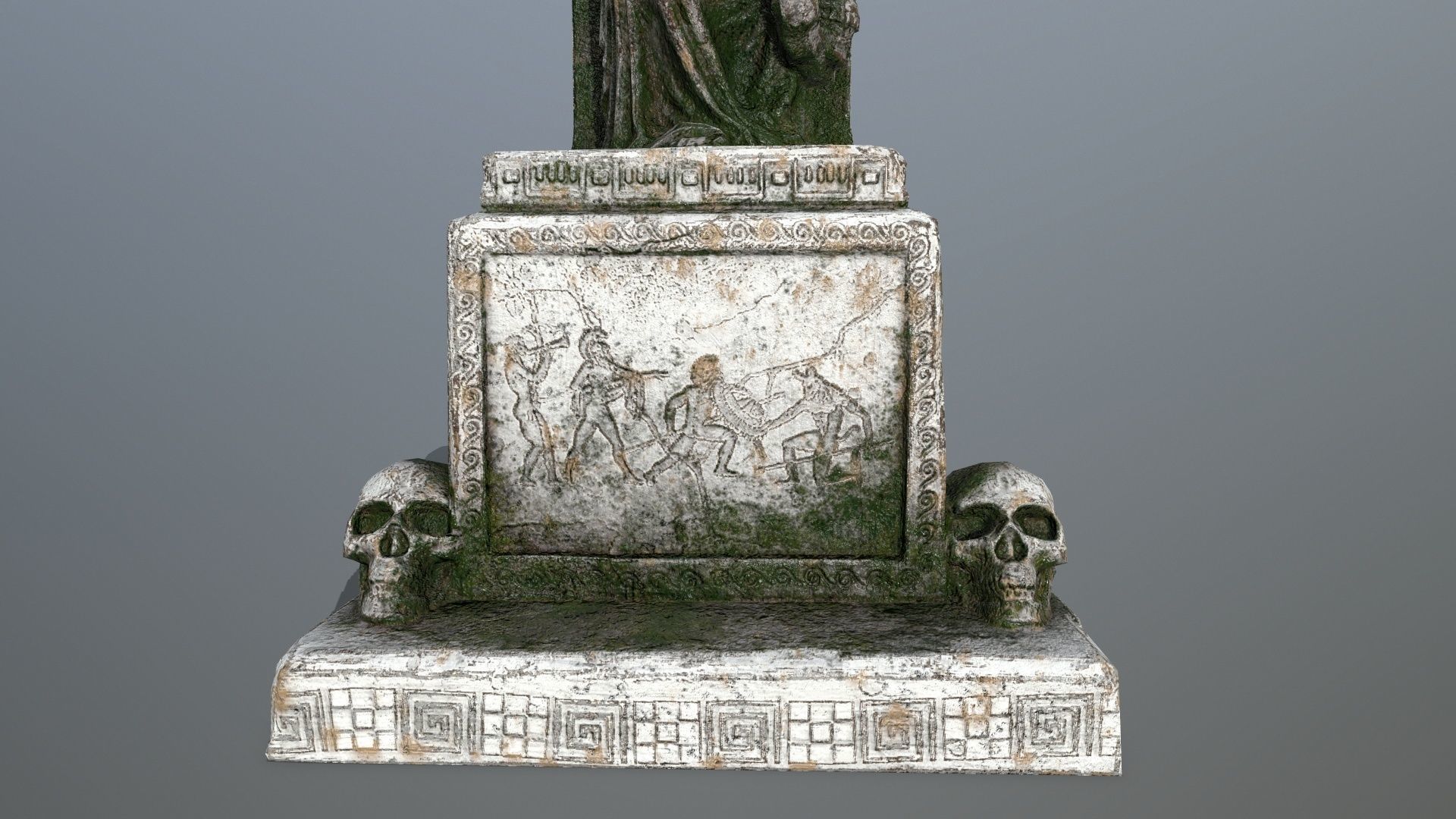 statue 3 of angel Low-poly 3D model_10