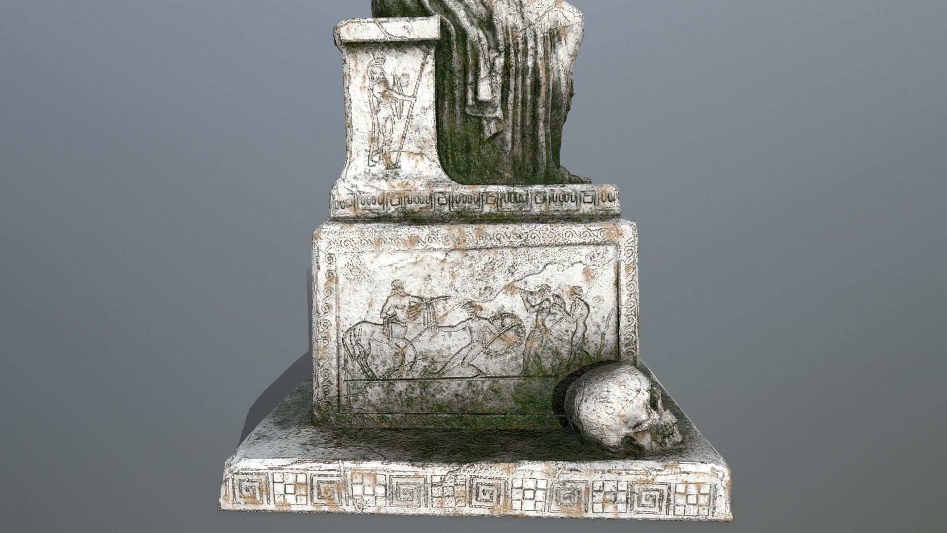 statue 3 of angel Low-poly 3D model_13