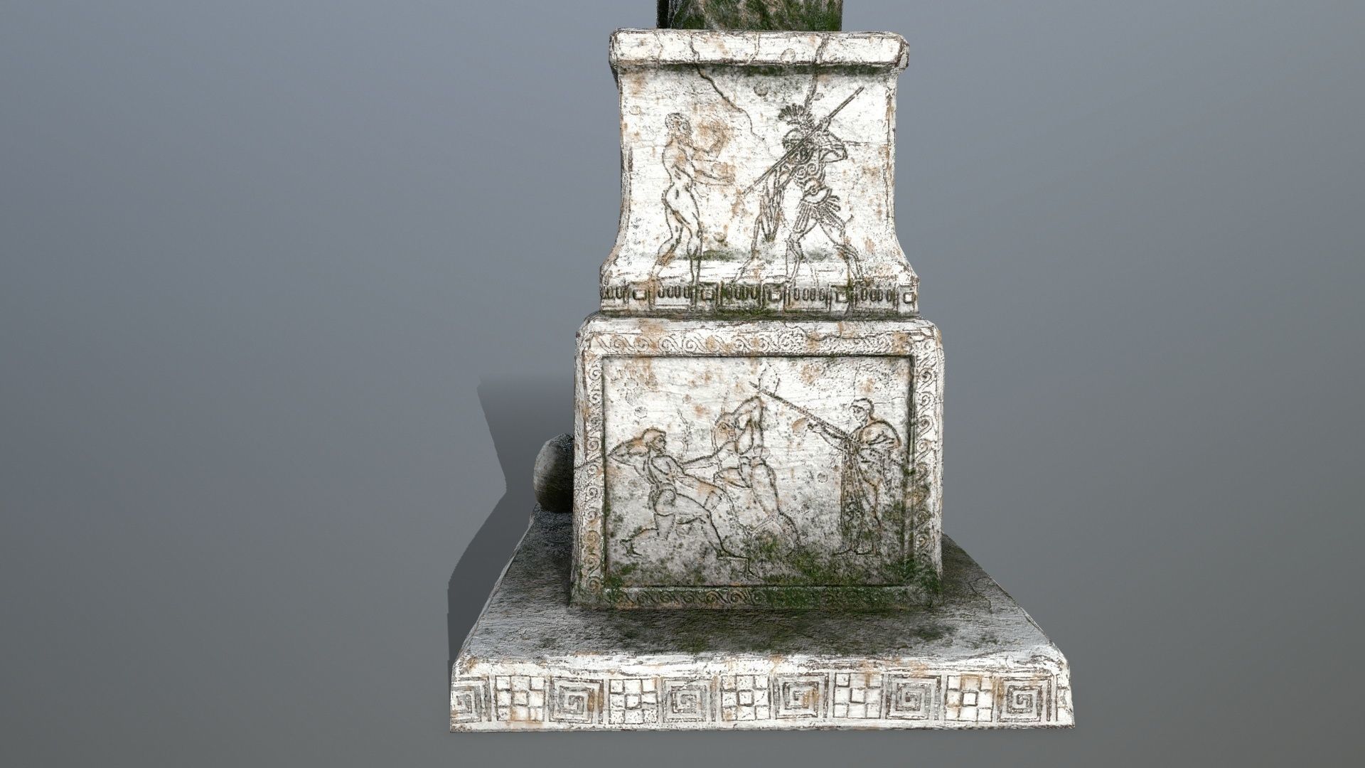 statue 3 of angel Low-poly 3D model_12