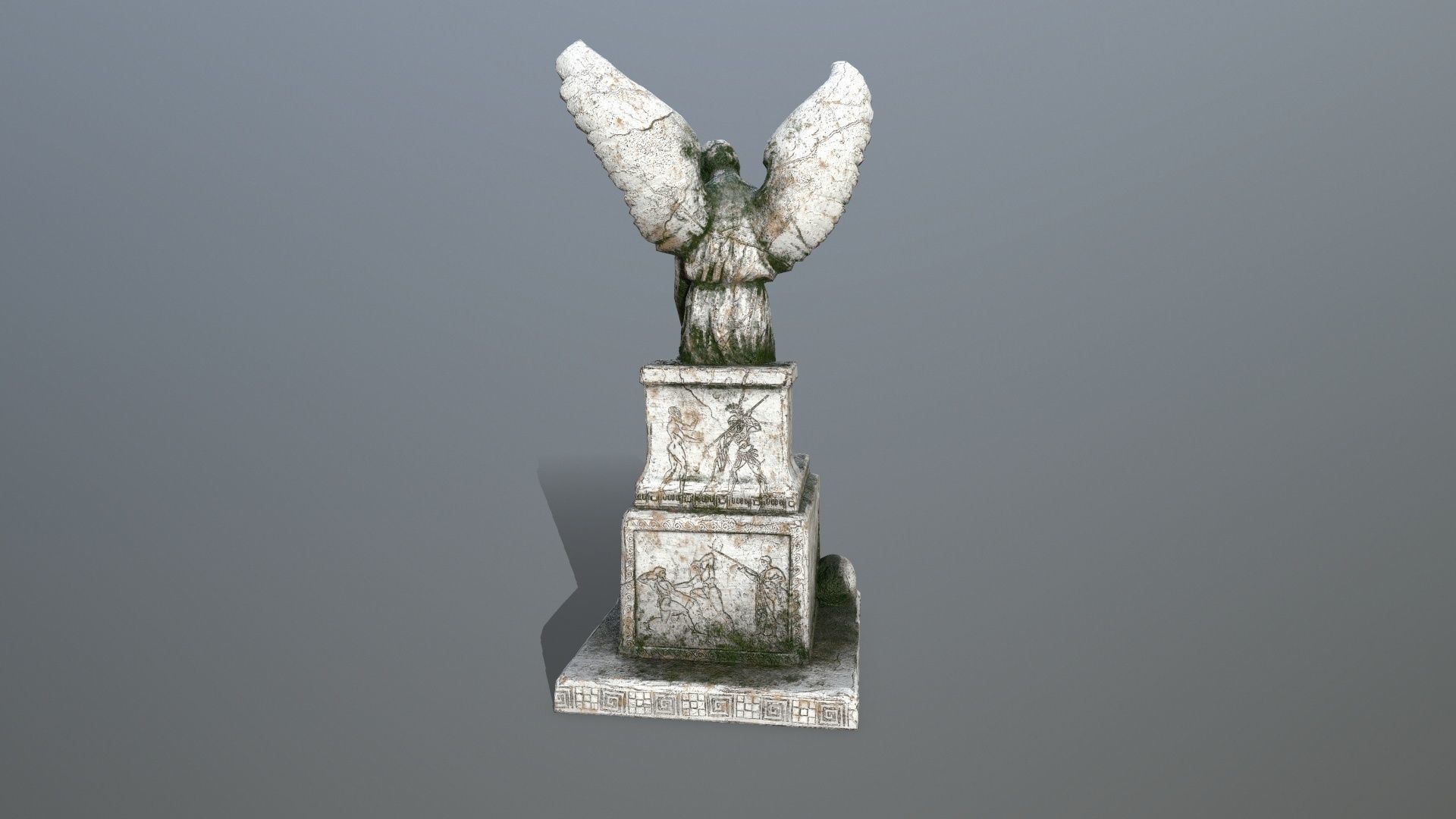 statue 3 of angel Low-poly 3D model_6