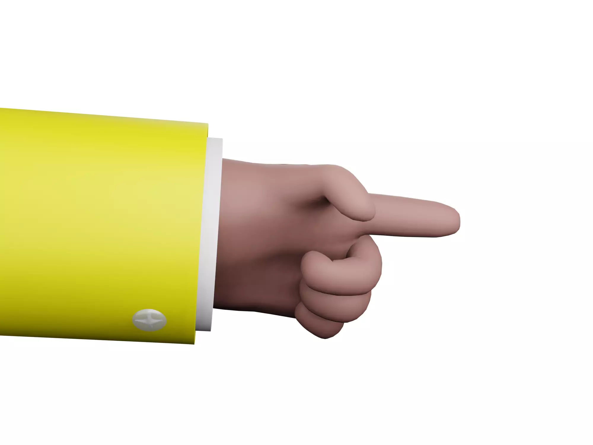 Hand Cartoon Riging  3D model_0