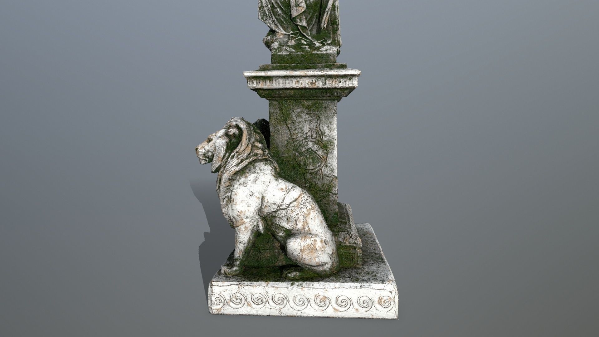 statue 4 lion Low-poly 3D model_12