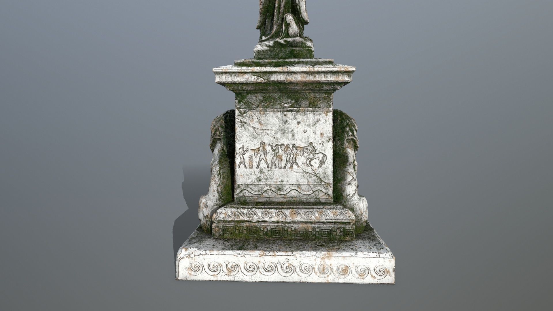 statue 4 lion Low-poly 3D model_11