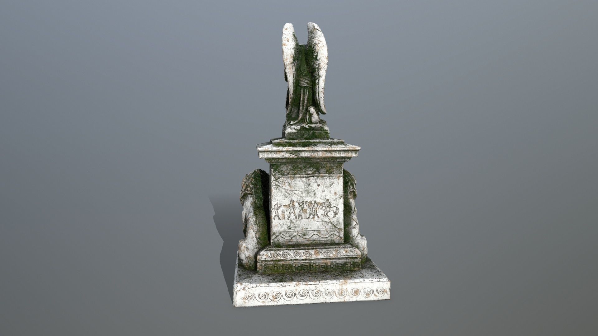 statue 4 lion Low-poly 3D model_5