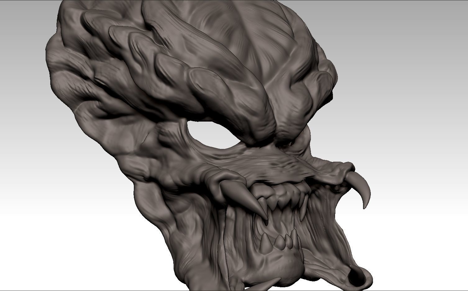 Predator face 3d mask 3D print model_9