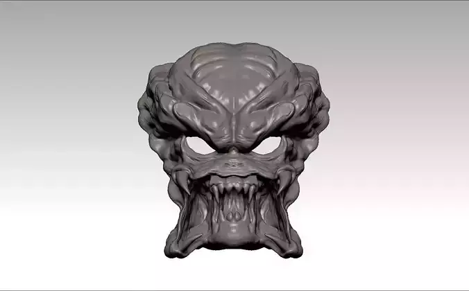 Predator face 3d mask 3D print model