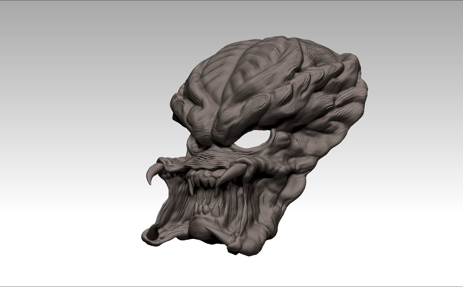 Predator face 3d mask 3D print model_8