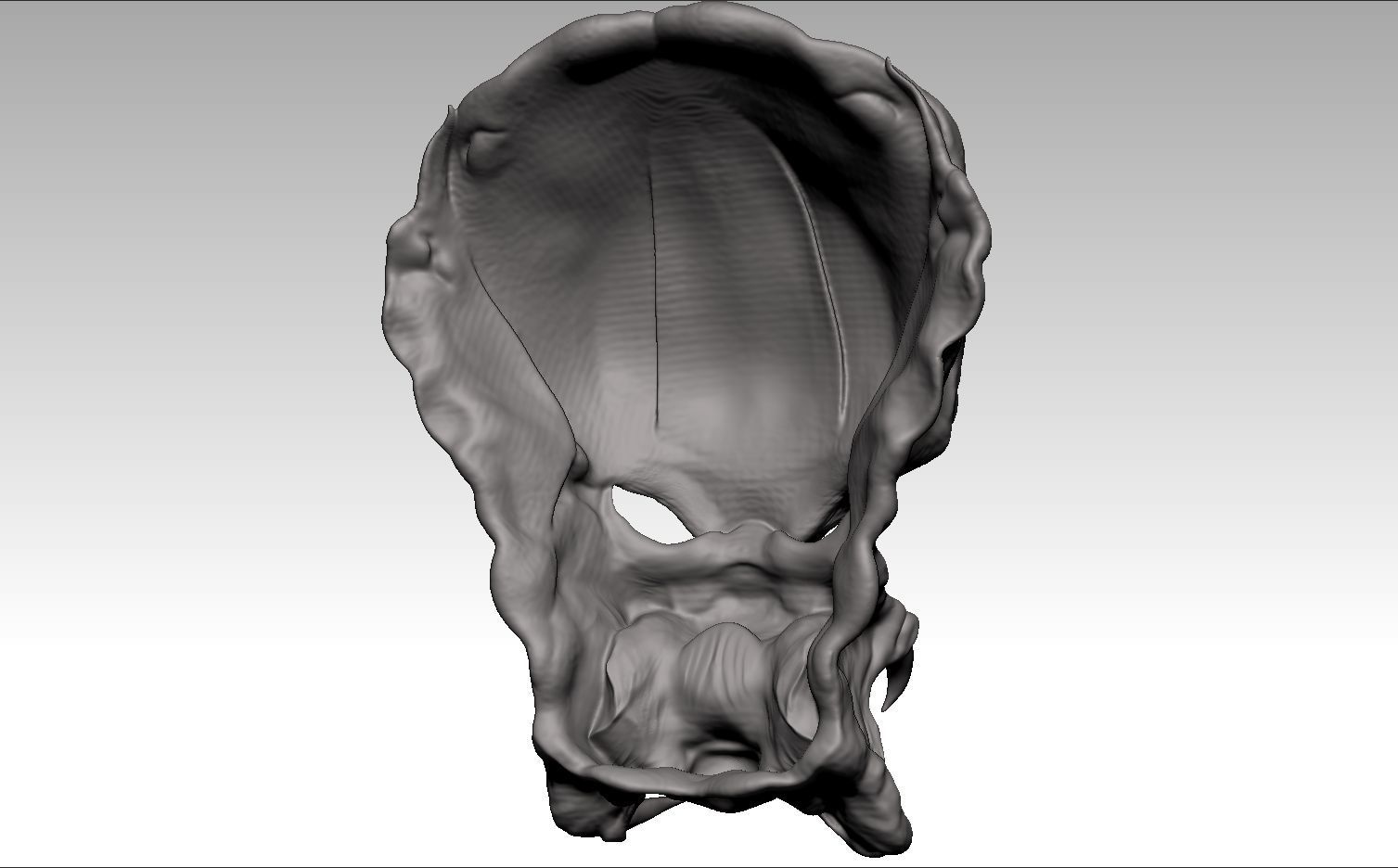 Predator face 3d mask 3D print model_11