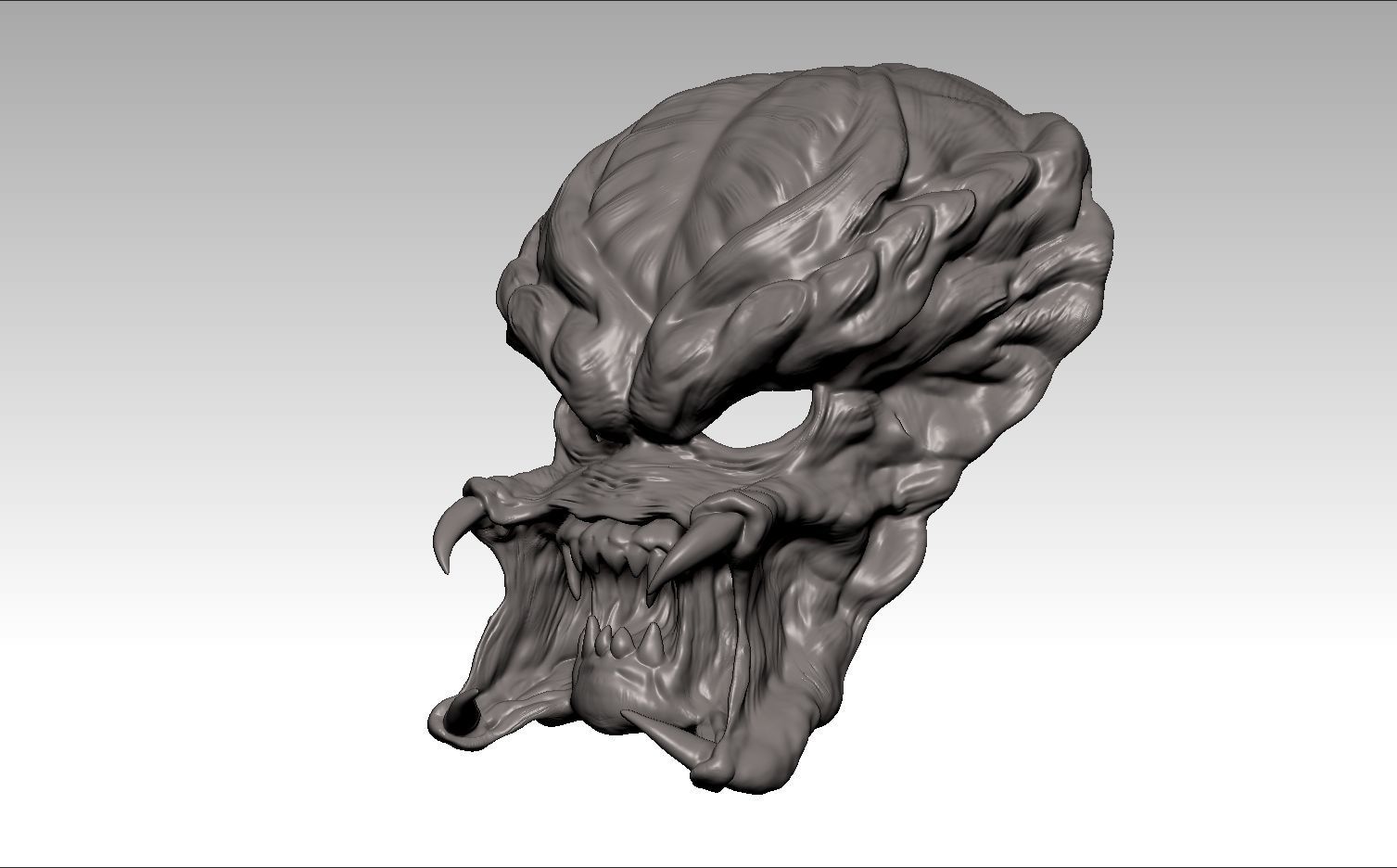 Predator face 3d mask 3D print model_6