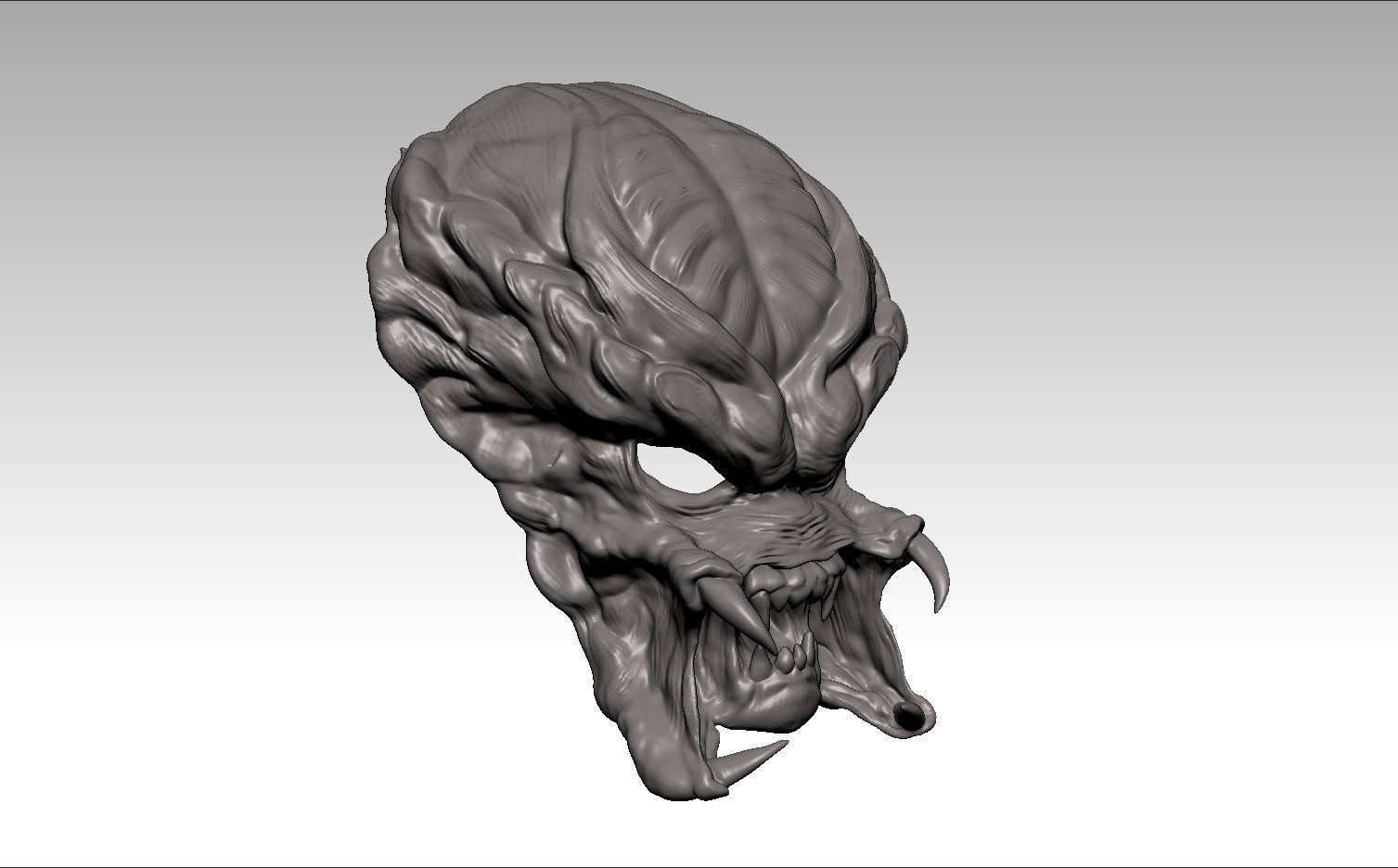 Predator face 3d mask 3D print model_13