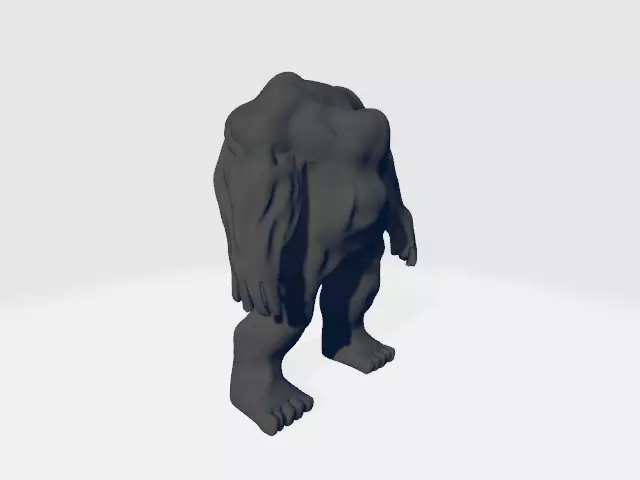 basic dwarf or ogre body Free 3D model
