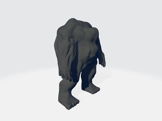 basic dwarf or ogre body  Free 3D model