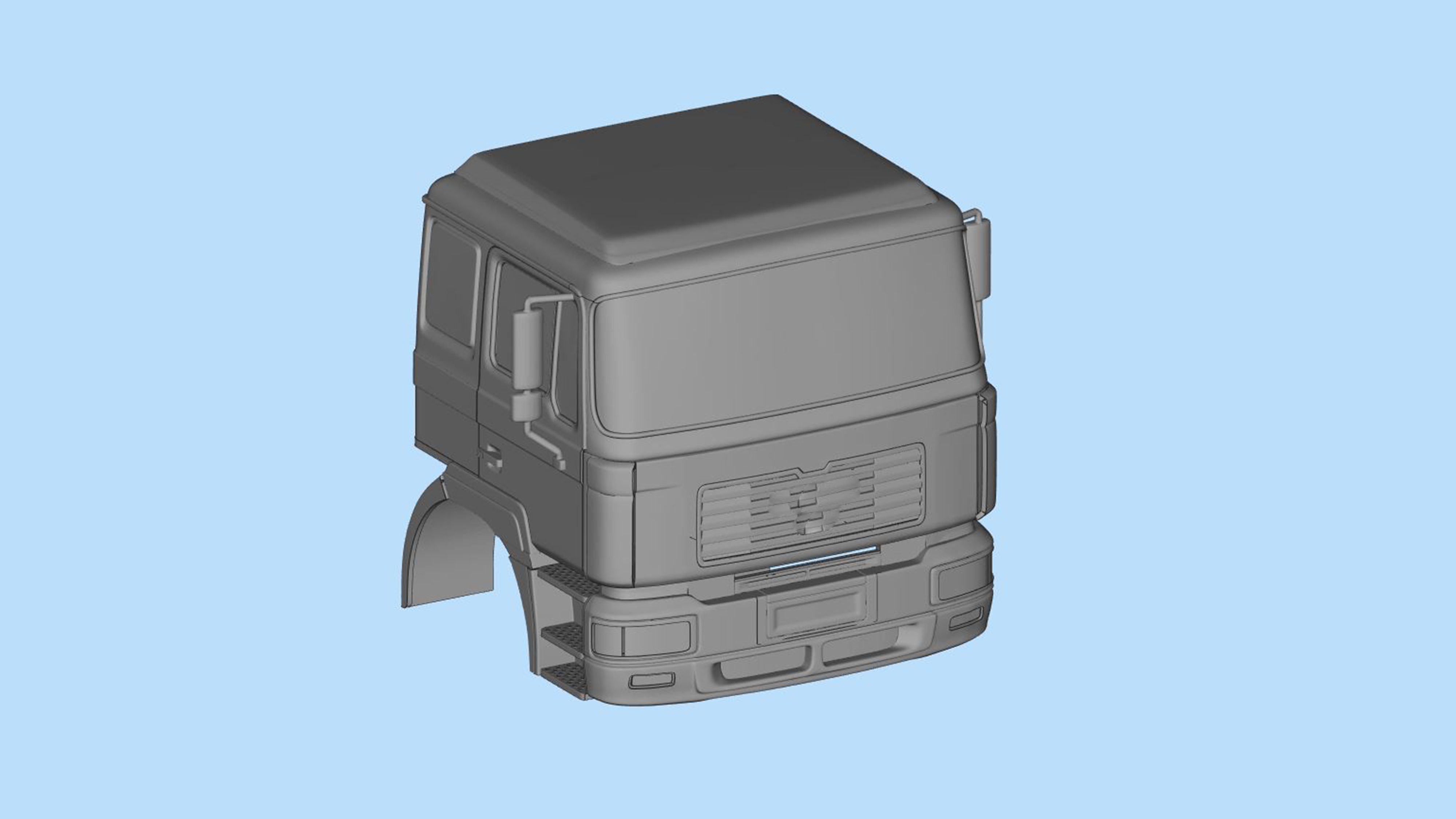 3d printable  Cab old truck F2000 for chassis  TRX6  3D print model_1