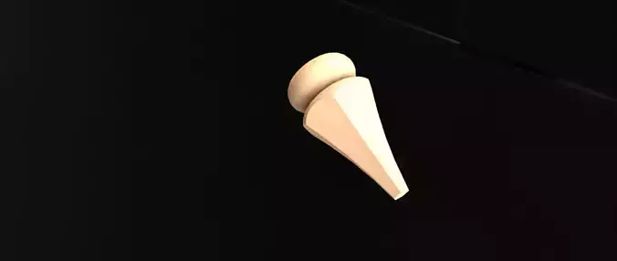 MODEL-8 wooden hook on wall