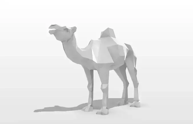 Low poly camel