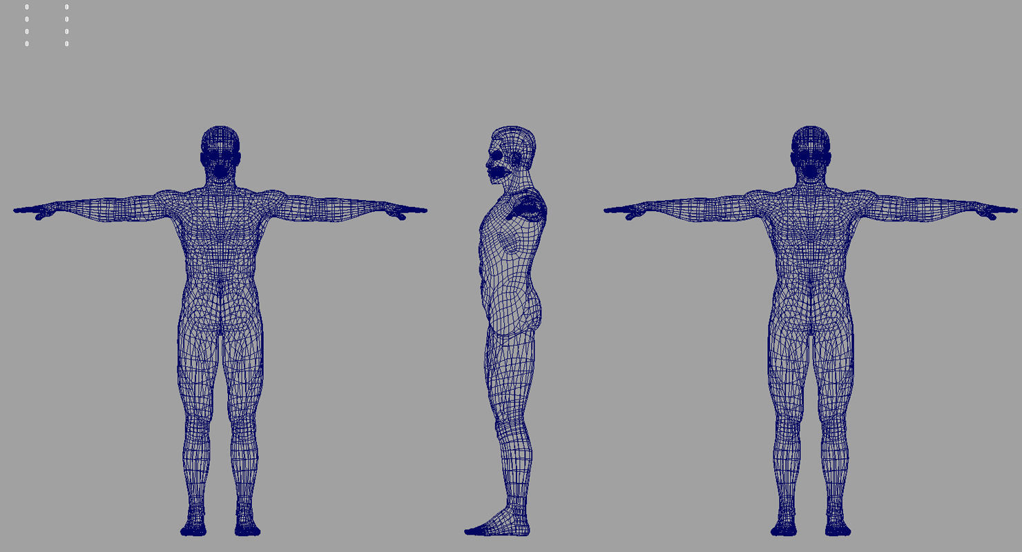 African American human body 3d model  3D model_5
