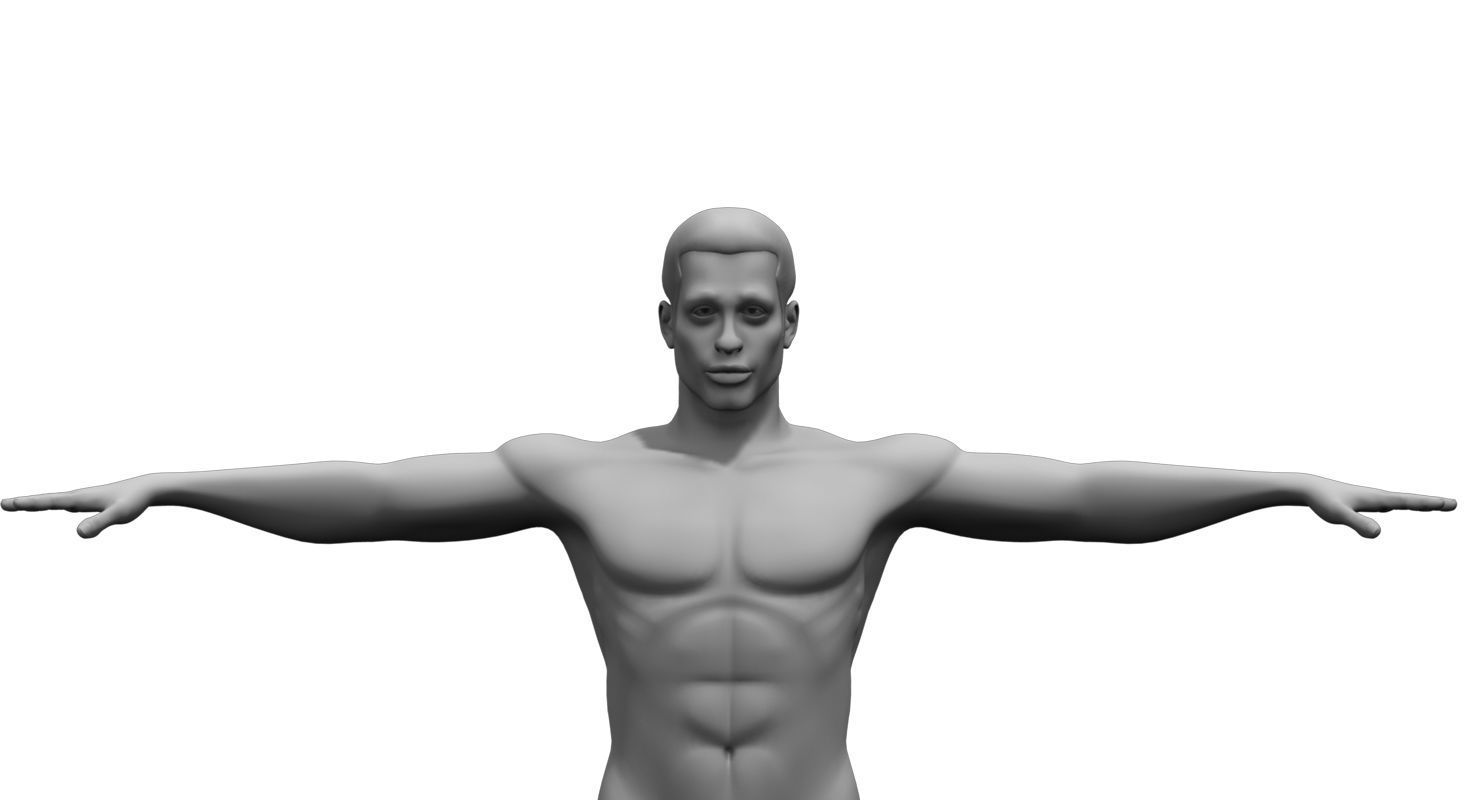 African American human body 3d model  3D model_2