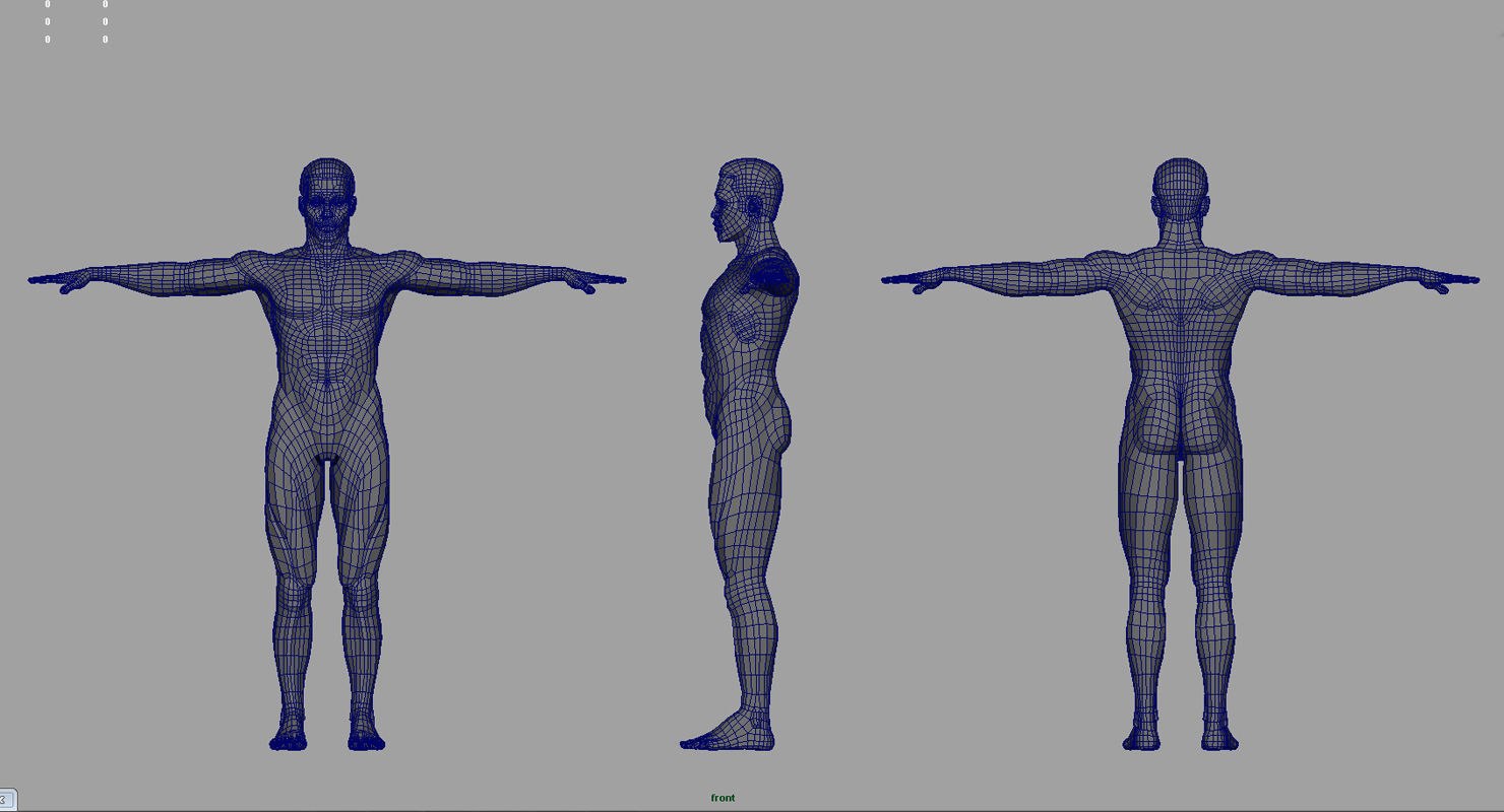 African American human body 3d model  3D model_4