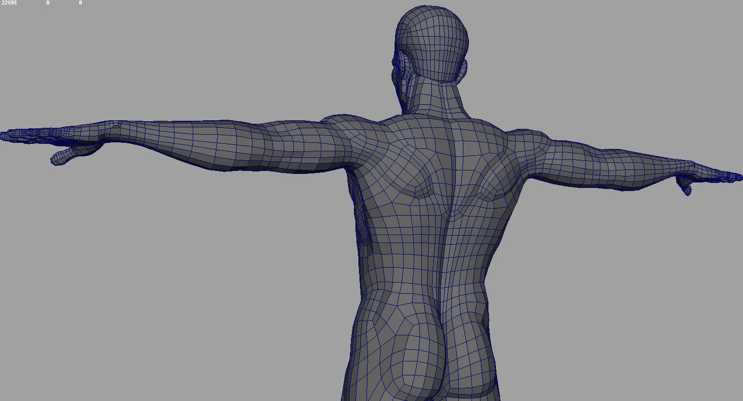 African American human body 3d model  3D model_9