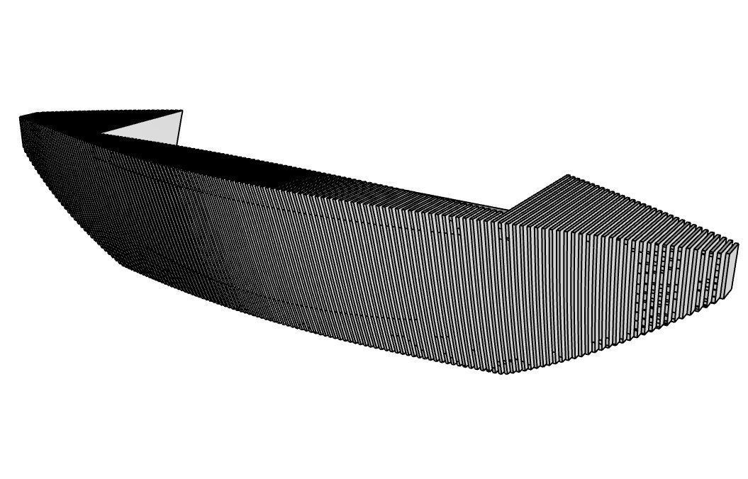Parametric Reception Table Low-poly 3D model_3