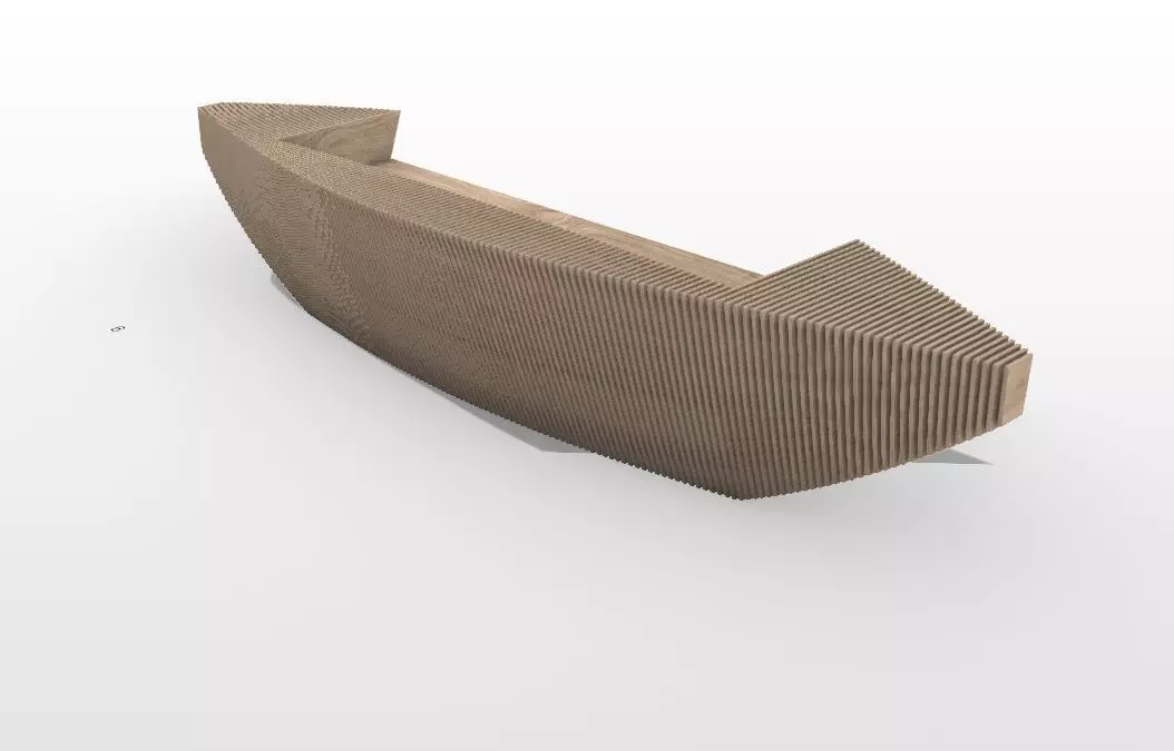 Parametric Reception Table Low-poly 3D model_0
