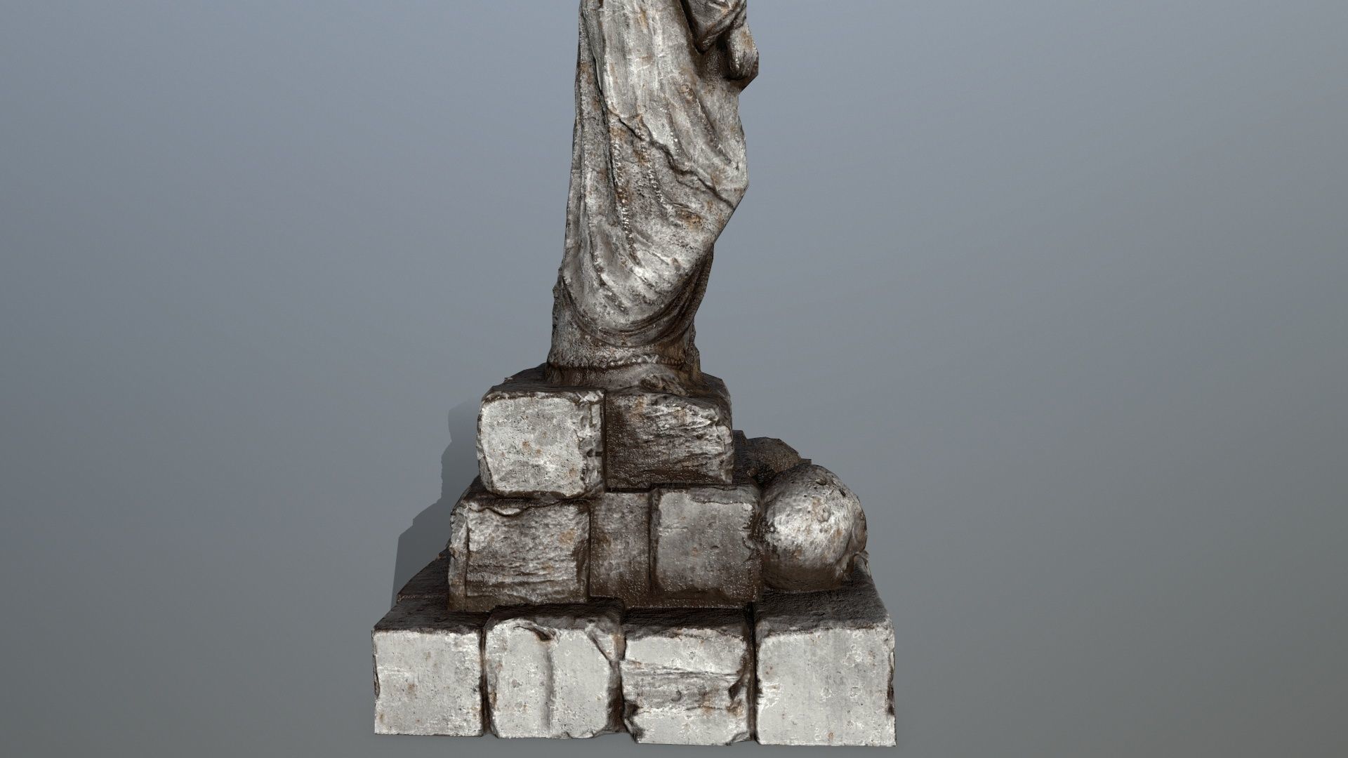 statue 5 Low-poly 3D model_9