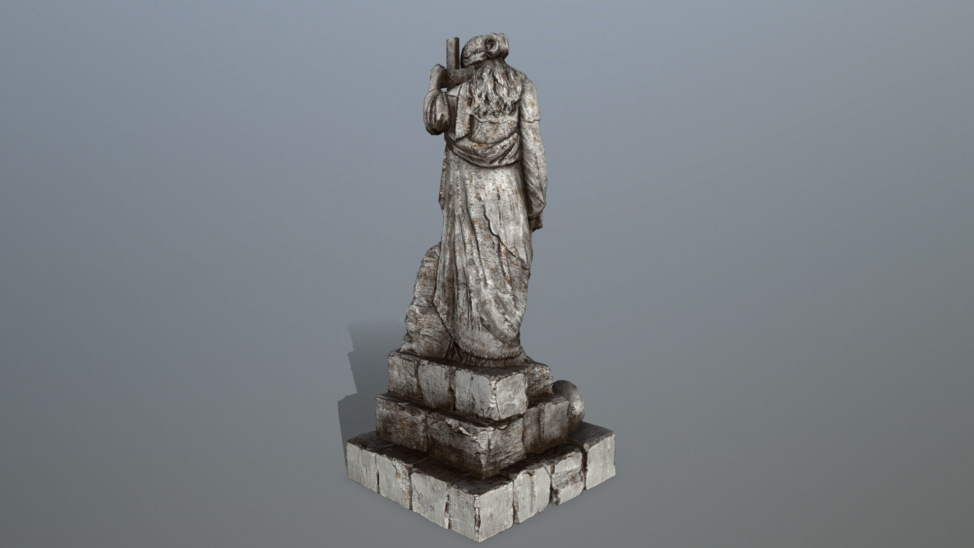 statue 5 Low-poly 3D model_3