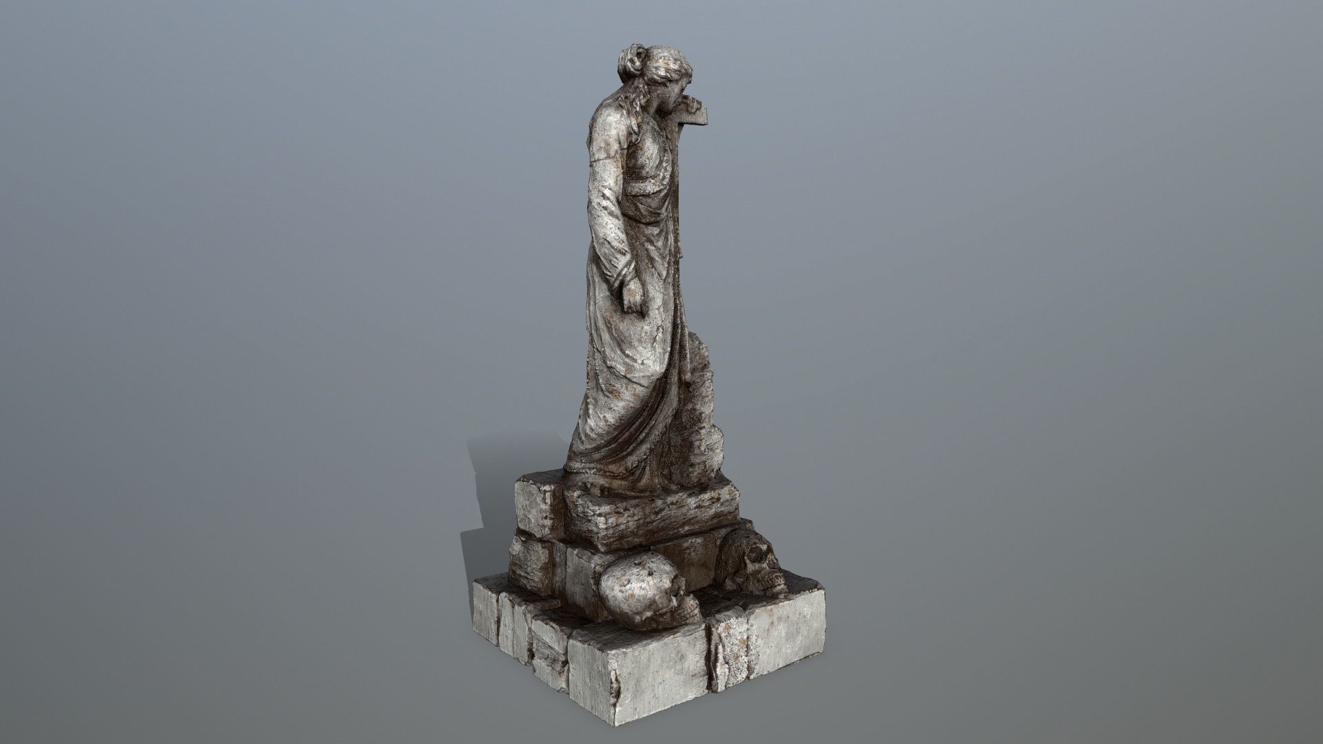 statue 5 Low-poly 3D model_1