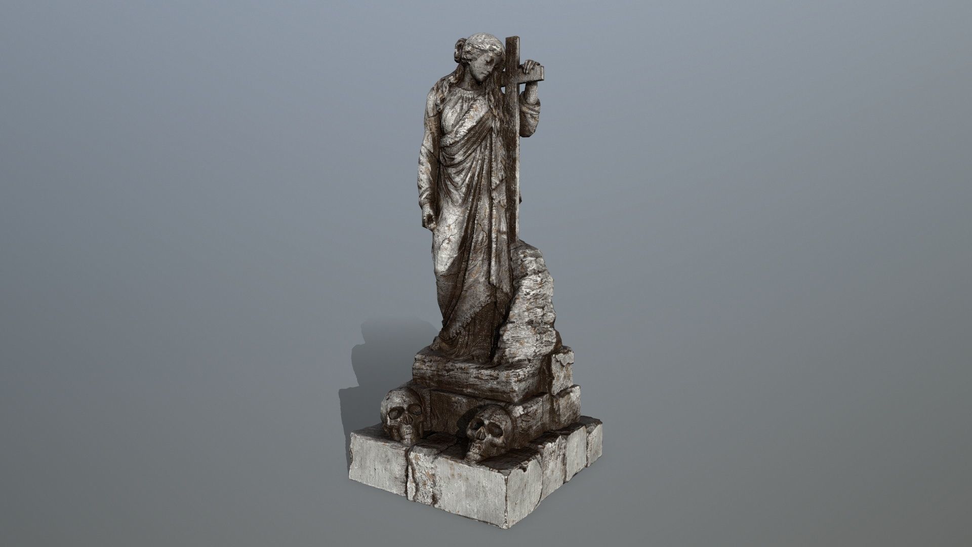 statue 5 Low-poly 3D model_7