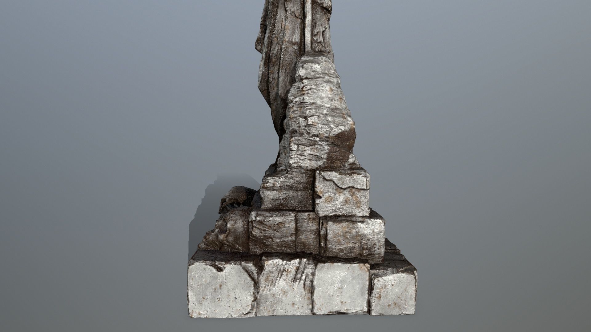 statue 5 Low-poly 3D model_11