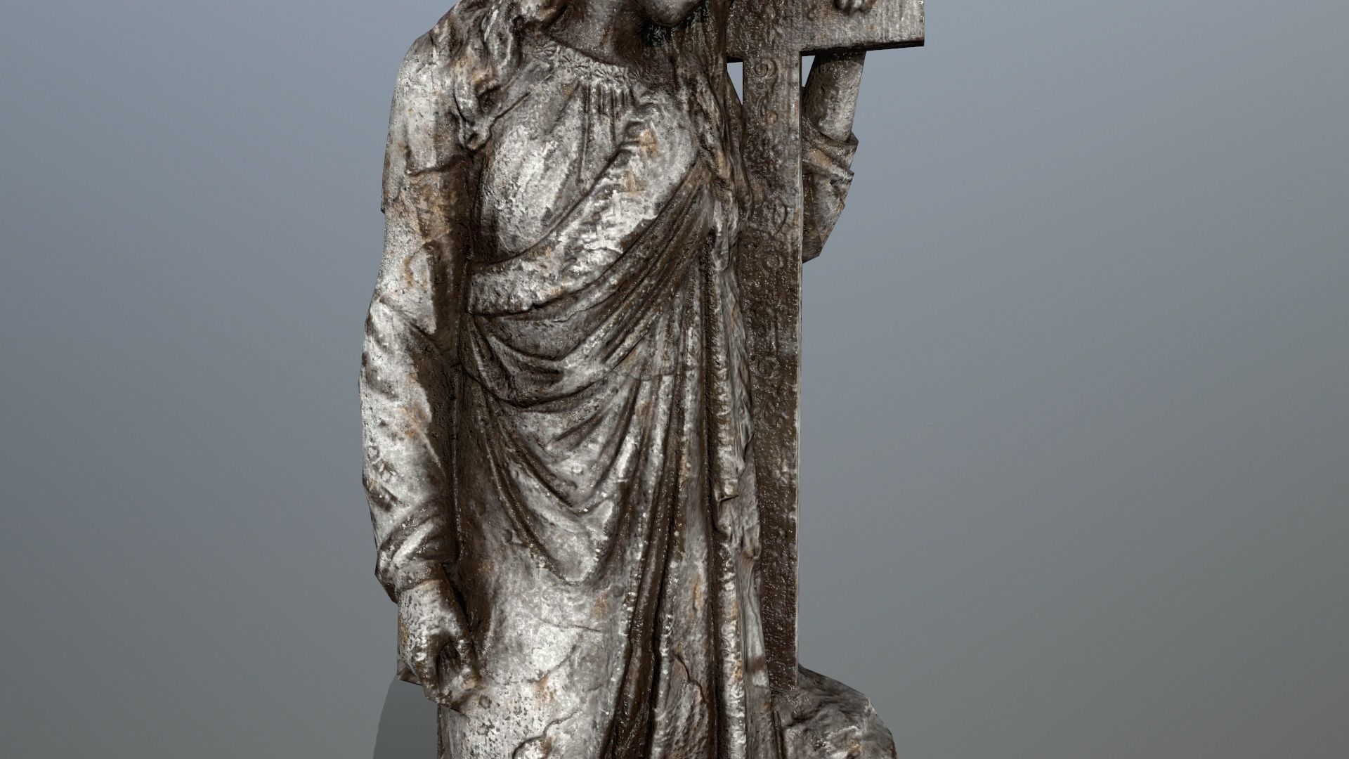 statue 5 Low-poly 3D model_13