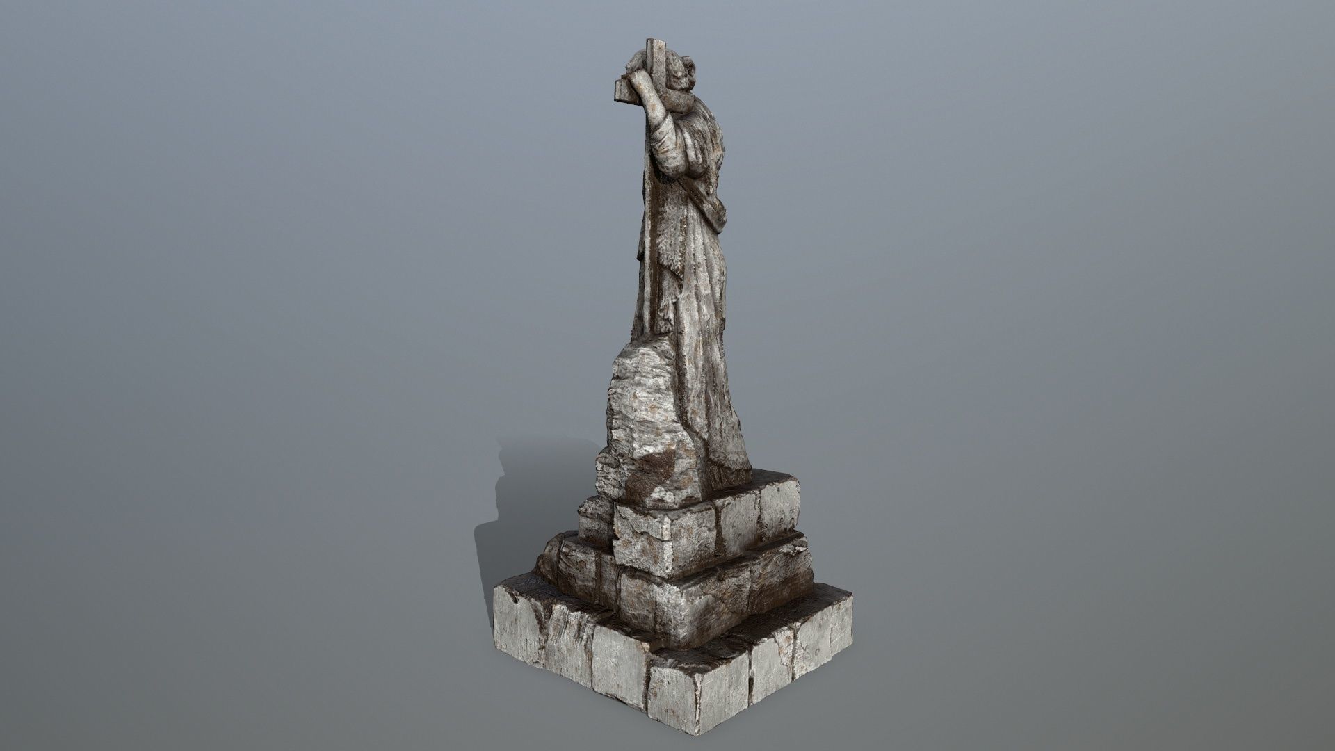 statue 5 Low-poly 3D model_5