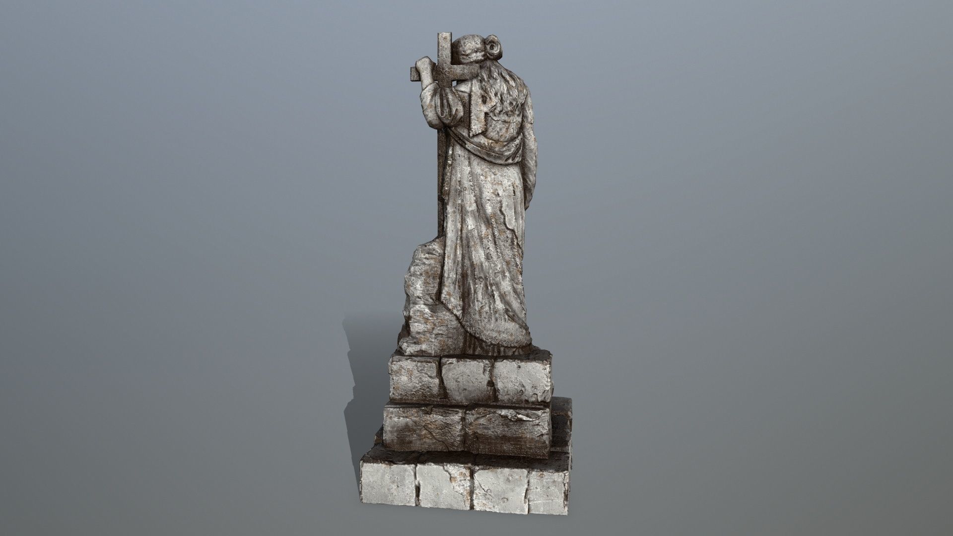 statue 5 Low-poly 3D model_4