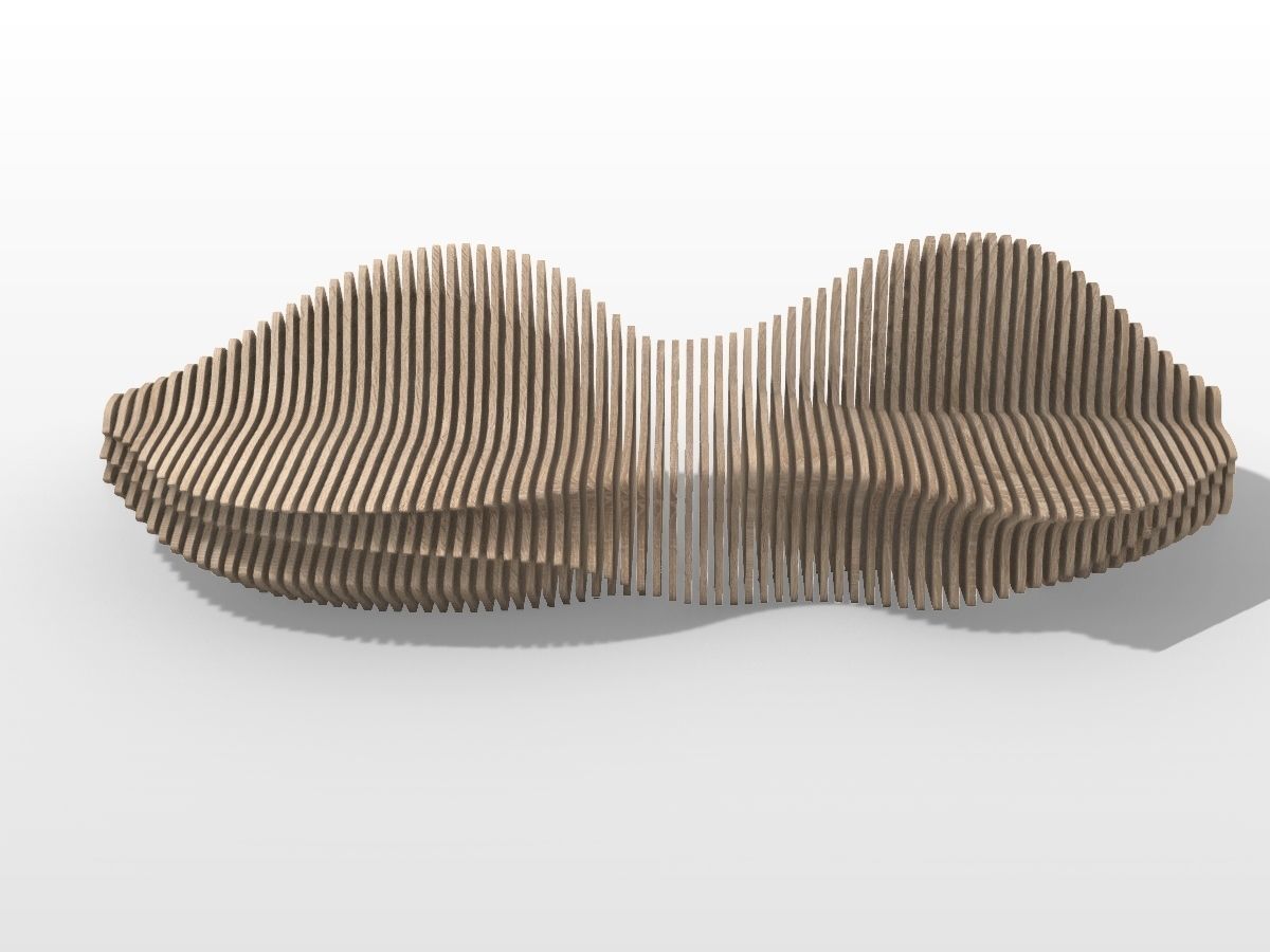 Parematric Bench 3D model_2